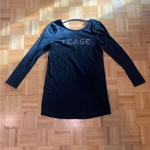 Victoria's Secret Black TEASE Nightgown Size Small